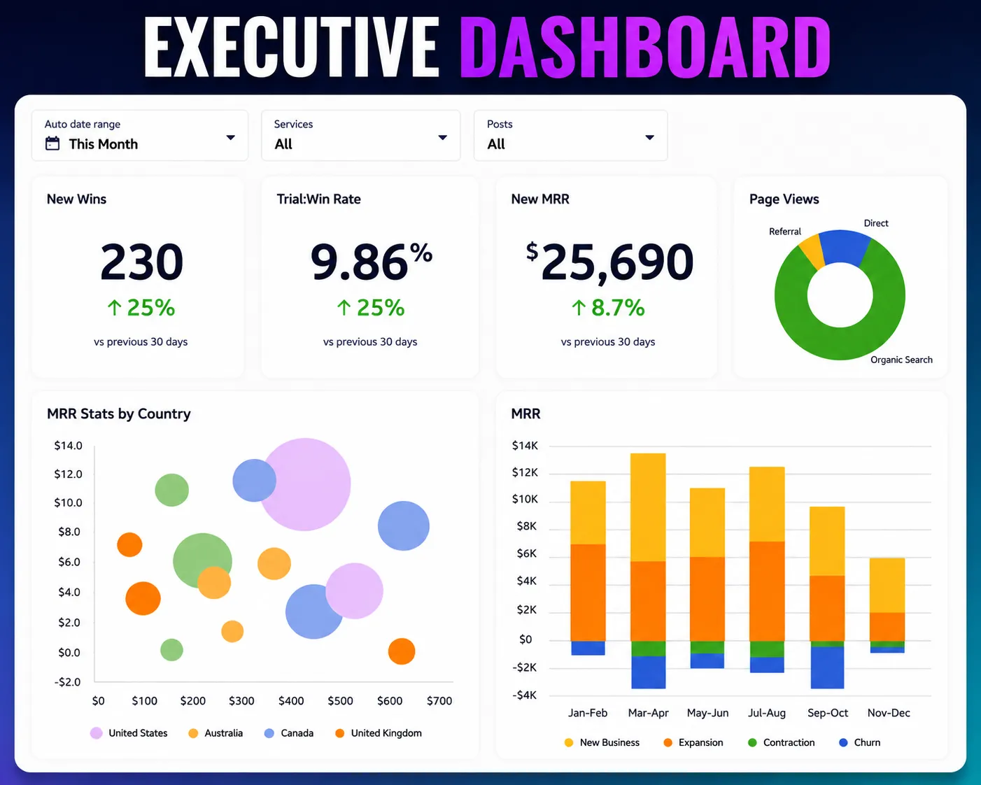 Executive dashboard preview