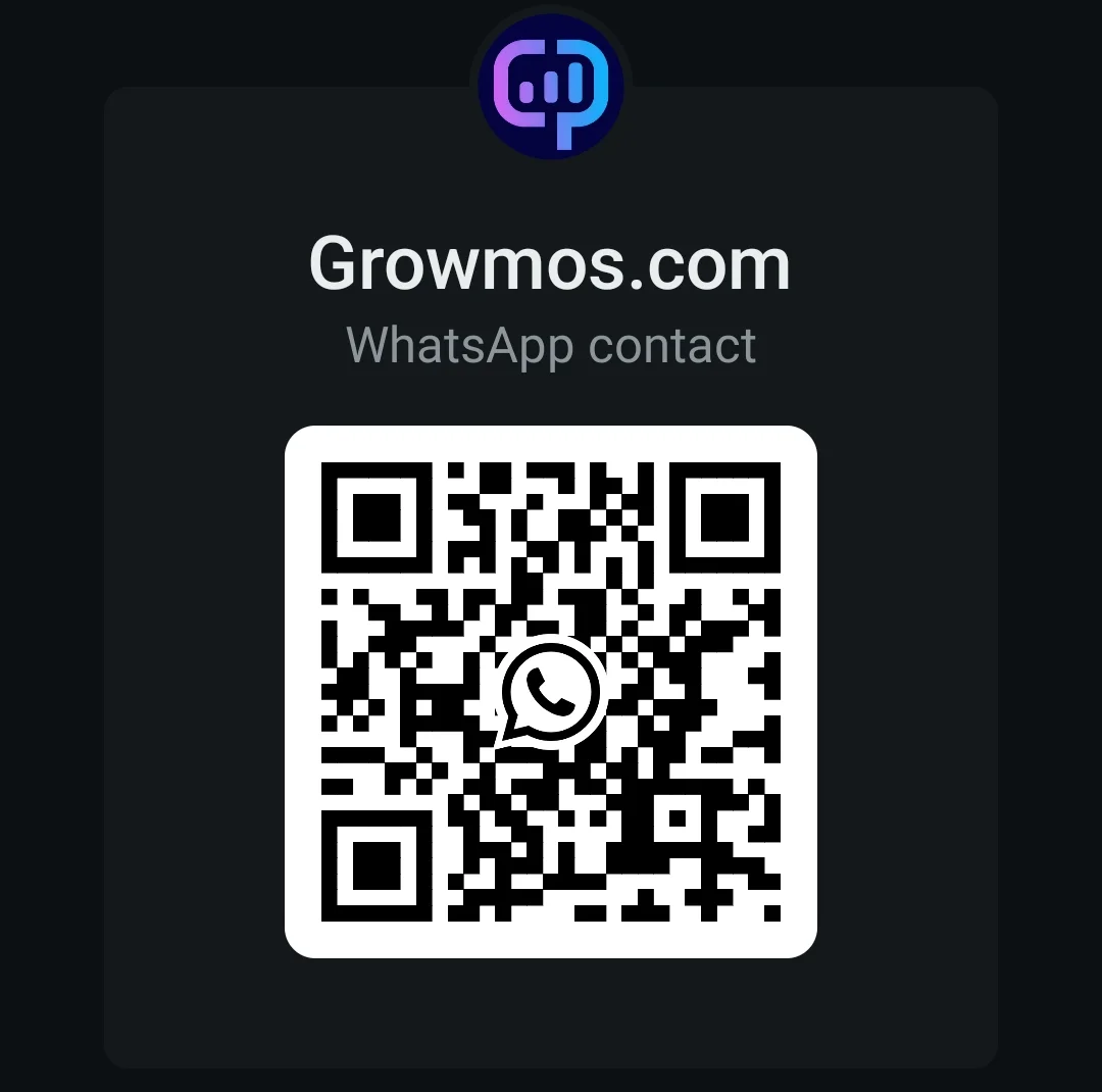 GrowMos WhatsApp QR code